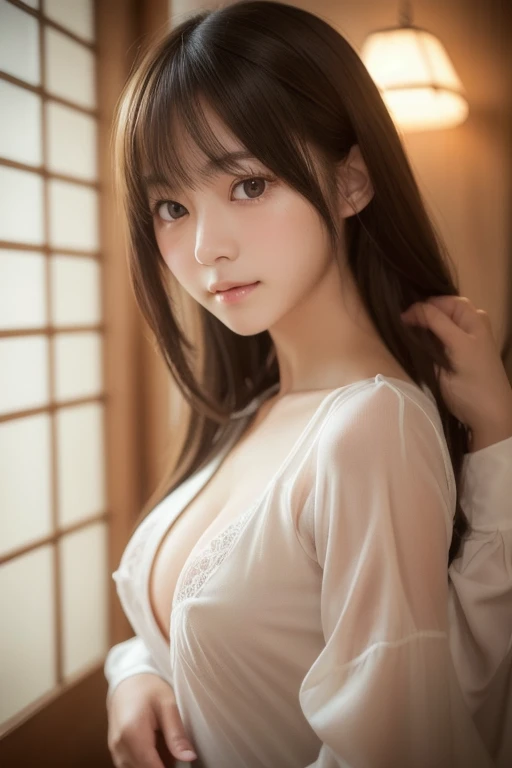 (Best Quality, 8k, 32k, Masterpiece, UHD: 1.3), Attractive Japan Female Pictures, One Girl, (Big: 1.2), Erotic Underwear Styles, Floral Pattern, Lace, Light Cardigan, Half-Off, Shoulder Out, Super Cute, Pastel Colors, Upper Body to Thighs, Nice Perfect Face with Soft Skin, Gorgeous Wavy Long Brown Hair, 8
K resolution, ultra-realistic, ultra-detailed, high quality, living, large
Bile Pose Cute Pose --auto --s2