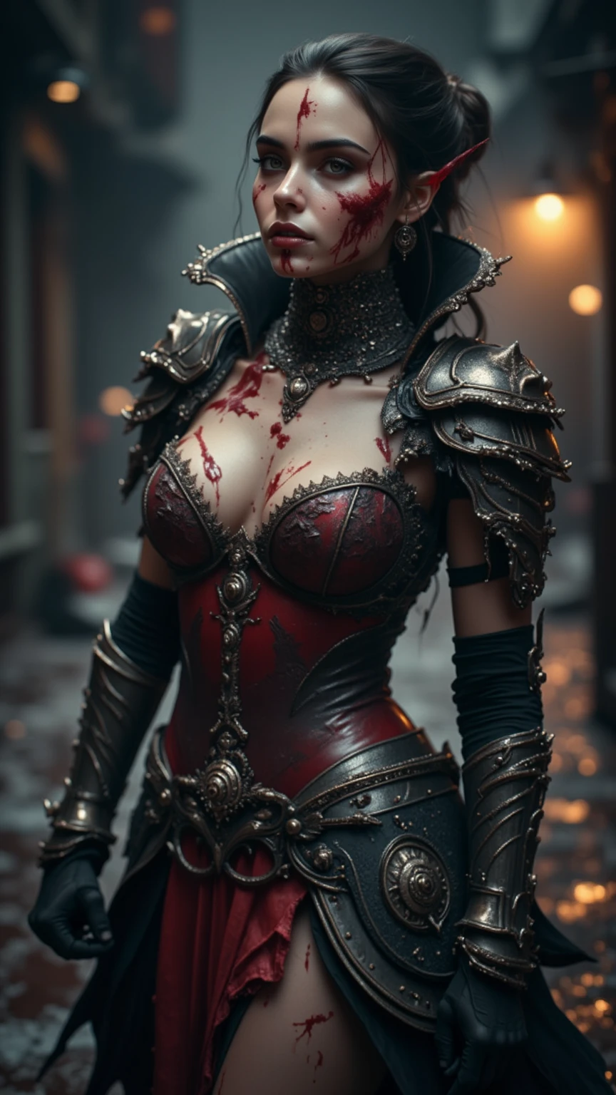 Beautiful Alluring Crimson Knight Sophie Turner, Bare Skin Athletic Well Toned Body, Elegant Form, Bare Skin, Inside A gothic Palace, Barely Clothed, cleavage, metal bikini gothic armor, metal Spikes, Beautiful Face, Ominous Gothic Theme, Fiverr Dnd Character, Octane Render, Digital Art, Extreme Detail, 4k, Ultra Hd, Polished, Beautiful, Hyperdetailed, Intricate, Elaborate, Meticulous, Photorealistic, Sharp Focus, Wlop, Character Design, Unreal Engine, 3d Rendered, Volumetric Lighting, Reflections, Glossy, Digital Illustration, Sensual Pose, Suggestive Pose, Lewd, Full Body Shot, anatomically correct, 💖❤💕💋❣