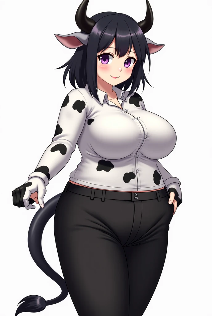 hairy mouse mom , McDonald's crew , round face , (tilt face:1.1) , (half-open wink:1.2) , moist round eyes , Swollen cheeks , dark color hair , Maternal smile , glossy lips , (McDonald's uniform , tight-fit slacks pants) , (Faded bodypainting:1.3) , erect nipple , in the McDonald's inside couter , Carried a hamburge , McDonald's logo cap , walking move