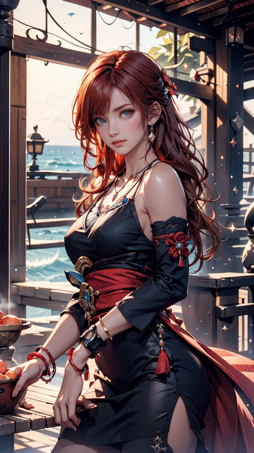 Just make image look more anime, don't add or delete anything, keep face as it is, a wink, red eyes, change the art style, HD,8k,Masterpiece,high quality,4k wallpaper, HDR,best quality, masterpiece,raw photo, 2 fingers pulling down boob window, teasing