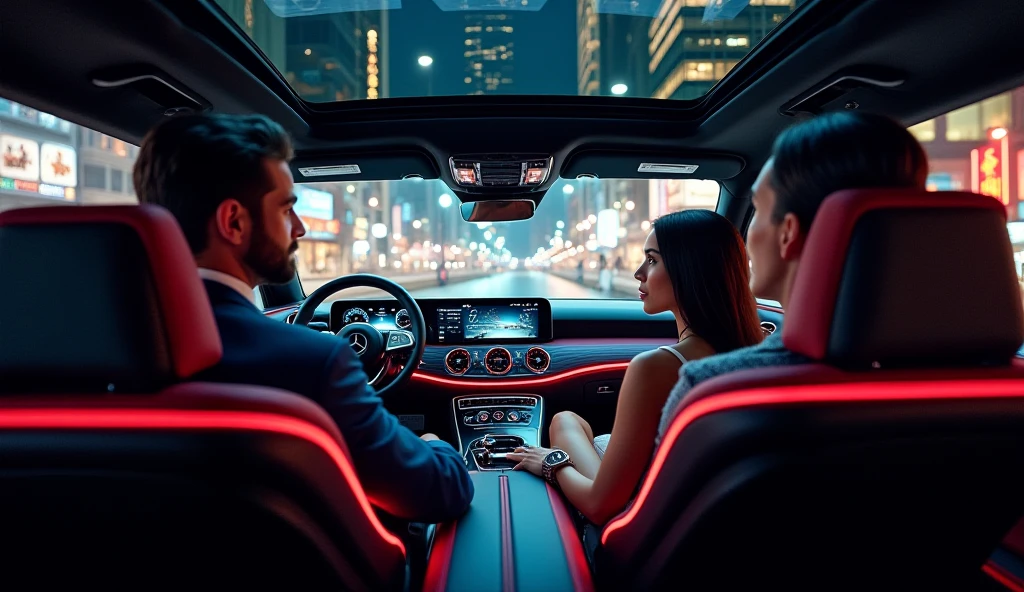 High-quality, ultra-detailed interior view of a 2025 Mercedes - SeaArt AI