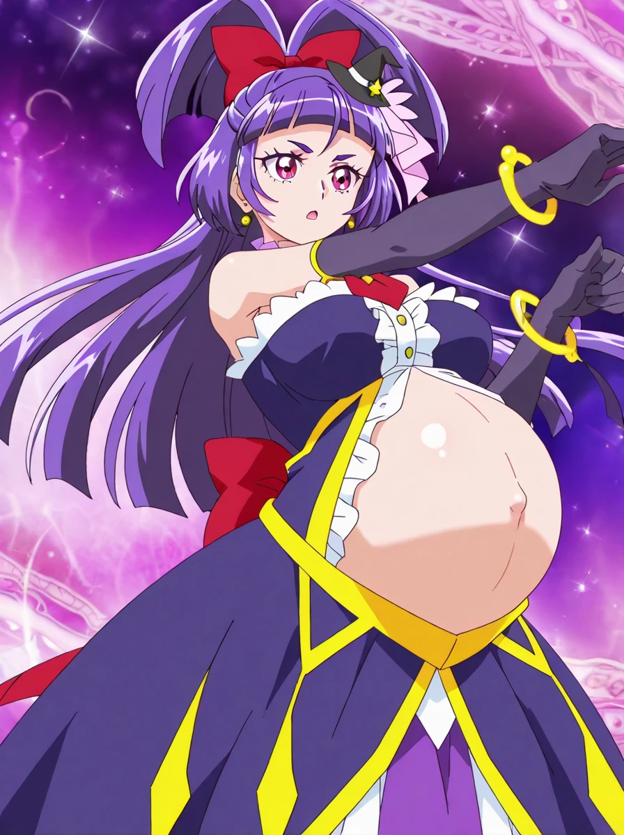 Serafall is a beautiful girl; Looking in his late teens with black hair, tied in twin tails and blue eyes She also has a childish body (embora com seios grandes). Your body measurements are [W85-W56-H80 cm]; the height is 160 cm and the body weight is [48 kg]. She usually dresses in magical girl's clothes (de Magical Girl Milky Espiral Sete, As mesmas roupas que Mil-tan usa.), Magic wand and all,Mind Control,Pregnant