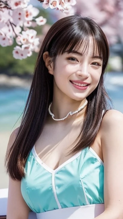 A hot spring resort in the mountains of Japan,beautiful mountain in background々,open-air bath、(視界を遮る熱湯煙 rock bathから立ち上る水蒸気:1.3),(rock bath:1.3),(open-air bathで肩を深く浸かる:1,3),cheeks turn red、smile shyly、(beautiful girl) 、blushing with embarrassment、dreamy eyes、A smile that confuses the viewer、Check out the photographer、skin shining with sweat、look at the viewer,necklace、earrings、pointed red mouth,perfect round face,,proper body proportions,intricate details,very delicate and beautiful hair,realistic pictures,dream-like,professional lighting,realistic shadow,focus only,beautiful hands,beautiful fingers,Detailed functions of fingers,Detailed arm functions,Detailed characteristics of hair,detailed facial features,(highest quality,Ultra high resolution output image,) ,(8K quality,),(Image mode Ultra HD,)