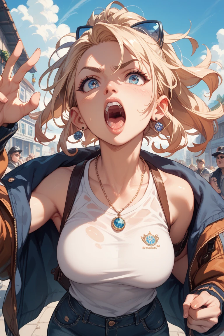 <lora:lux_leagueoflegends-v1:1>, lux101, serene, closed mouth, smile, shirt lift, stomach, <lora:PovFromBelowV1>, pov, from below, arm support
