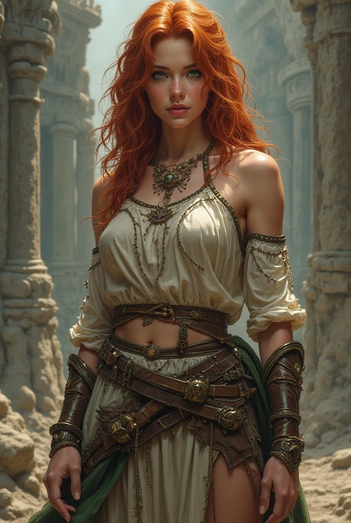 redhead angel medieval sensual warrior