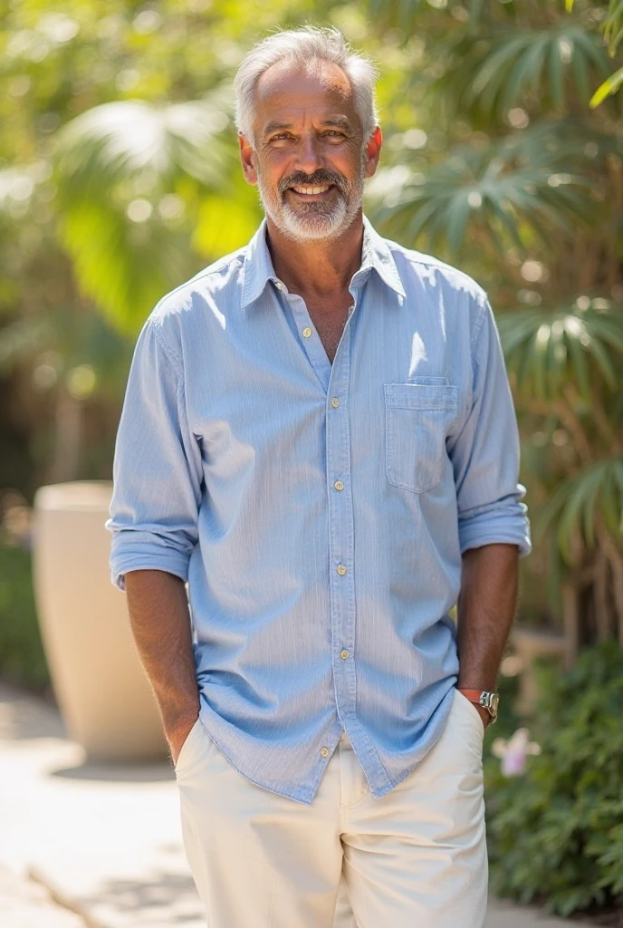 Homme de 55 ans souriant sur de lui et en costume