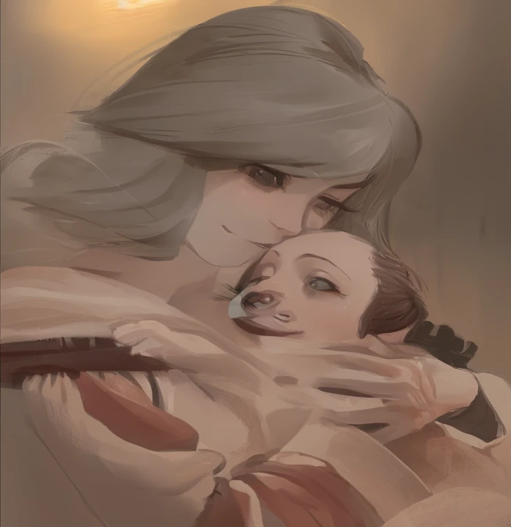 Pictures expressing a mother's tenderness