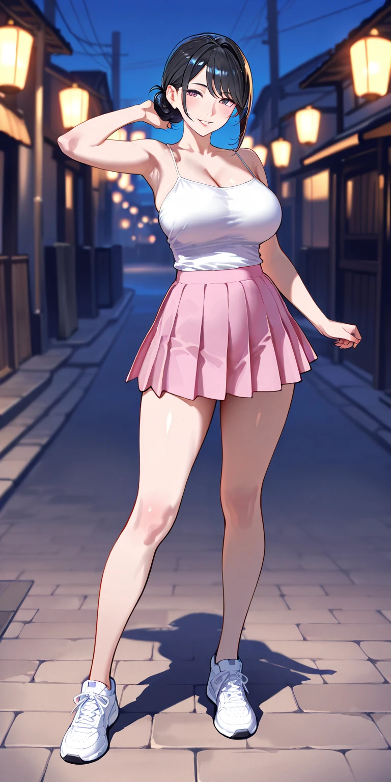 sakuraharuno, sakura haruno, short hair, bangs, (green eyes:1.5), pink hair, hairband, facial mark, (forehead mark:1.2), red hairband, (swept bangs:1.5), (small breast:1.2),
BREAK chinese clothes, dress, (red dress:1.2), short skirt, black shorts, gloves, lace gloves, sleeveless,
BREAK looking at viewer,BREAK indoors, city,on street, wet road, night, lights,reflections,BREAK (masterpiece:1.2), best quality, high resolution, unity 8k wallpaper, (illustration:0.8), (beautiful detailed eyes:1.6), extremely detailed face, perfect lighting, extremely detailed CG, (perfect hands, perfect anatomy),