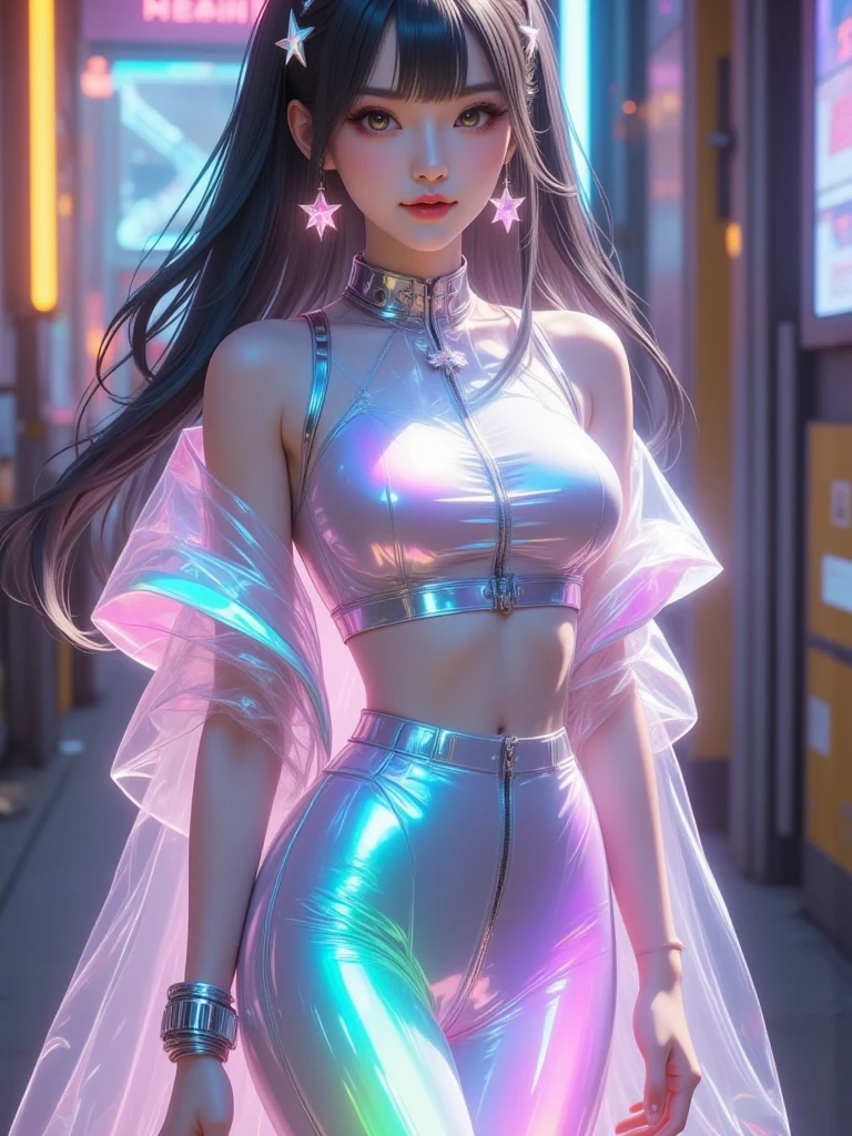 1girll, Super beautiful girl, Dream girl, Wear a one-piece swimsuit, ulzzangs, Dancing, Meet in the background, Lightning in the sky, Hyper-detailing, Ultra photo realsisim, Cinematic , rendering by octane, 16k