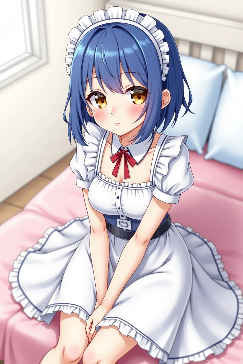 ((日本人のgirl1人、aldult)), ( petite)), twin tailasterpiece, 最high quality, high quality, Highly detailed 8K wallpaper,flower garden、picnic、Purple Hair、Tropics、intense heat、heavy breathing、Breathing、Sweat、cute girls、Cute Japanese maid、Kappogi、ruffle apron、dynamic pose、Pick up the skirt、(open your mouth、Small fangs)、small breasts、Waiting for orders、No correction、Wave、(girl、Classmate、squid belly、pink wearing)、（No underwear）、beautiful flat chest、（激しいSweat）、(Saliva volume:1.4）、(female primary school student、Cute belly、Before menarche、Swelling belly、cute pants）、（Stroking the stomach:2）、(A face that looks comfortable、beautiful face）、（Serving）、（Trembling in the lower back:2）、Life-size、in front of the camera、Walking with your legs together、skip