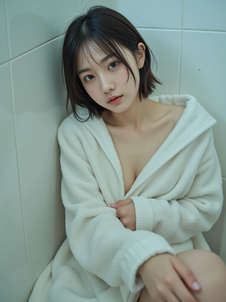 (1 Korean Girl)、top-quality、masterpiece、超A high resolution、(Photorealsitic:1.4)、Raw photo、glowy skin、(Dubai Street background)、Precipitous cliffs、(Small LED)、((super realistic details))、portlate、globalillumination、Shadow、8K、ultrasharp、、Raw skin is exposed in cleavage, (nsfw:1.4), (naked Hijab), (close-up pose:1.4), ((hairy pussy)), ((Dubai Street))
