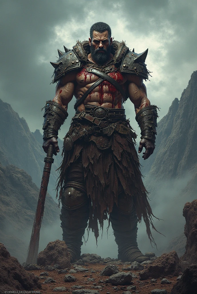 sexy warrior, Battle Equipment, in a gloomy environment, devastated forest, ultra realisitic, 8k, skin and face with very detailed blood
