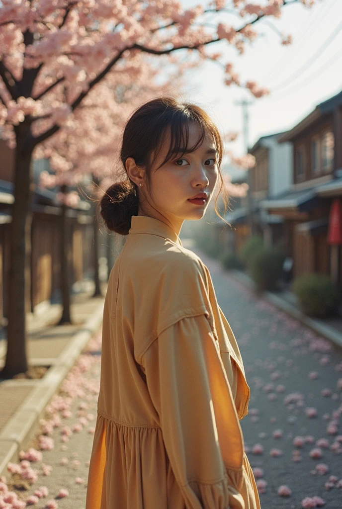 1girl , (incredibly_absurdres:1.5),  'solo' 'an extremely delicate , beautiful girl , 8k wallpaper,sakura:1.6,