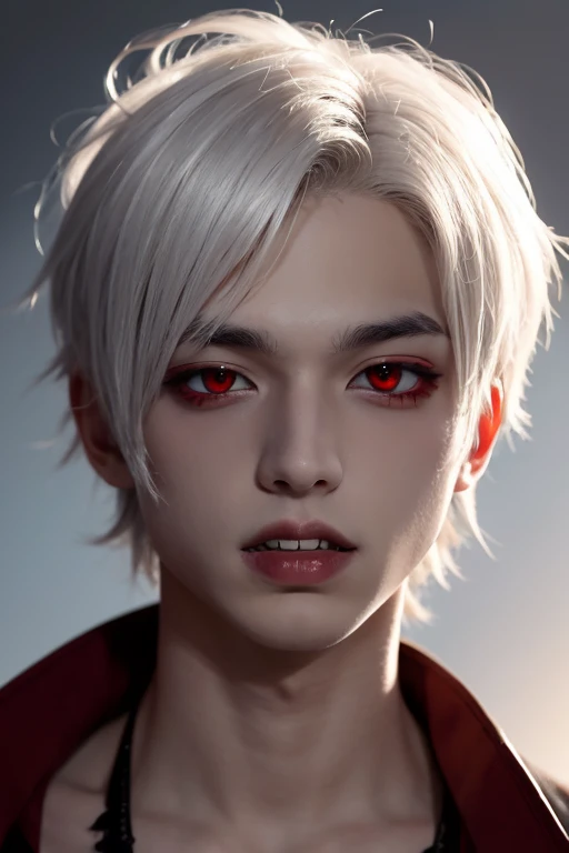 Tokyo Ghoul&#39;s Kaneki Kata、His eyes are red and he is releasing his kagune.、The night sky is red、Tokyo city、Face of despair、Feeling like you&#39;ve lost everything、dark