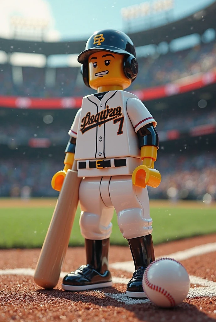 Close up of a plastic model of a baseball player holding a bat, Realistic glass sculpture, transparent glass woman, statue made of glass, Woman made of ice, man made of glass, Sculptures made of water, Transparent body, Glass body, Hyperrealistic 3D Sculpture, Made of transparent plastic, Hyperrealistic 3D digital art