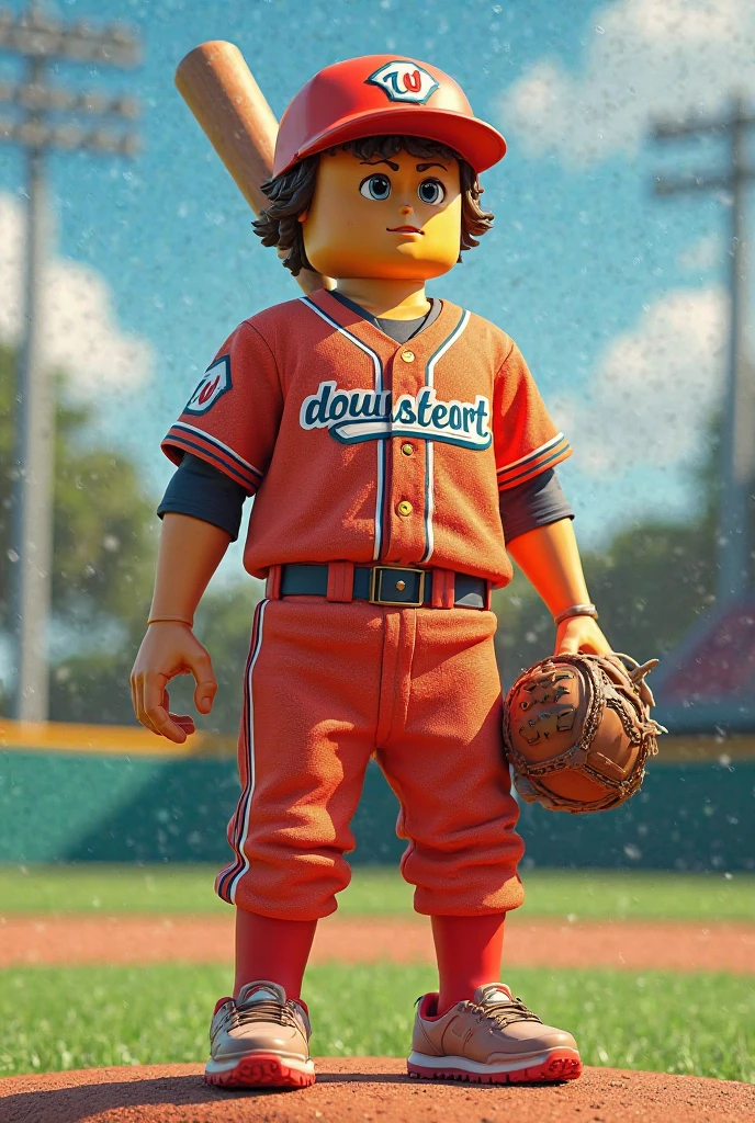 Baseball Player, by Oliver Jeffers, full body, cinematic still, cinemascope, (best quality, masterpiece), very aesthetic, perfect composition, intricate details, ultra-detailed, vivid colors