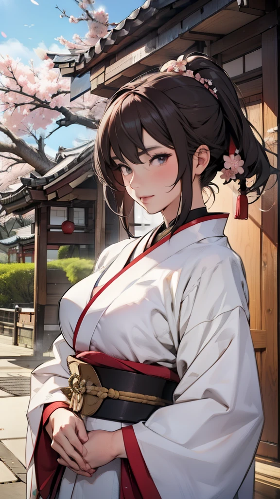 cherry blossoms、Japanese woman、festival