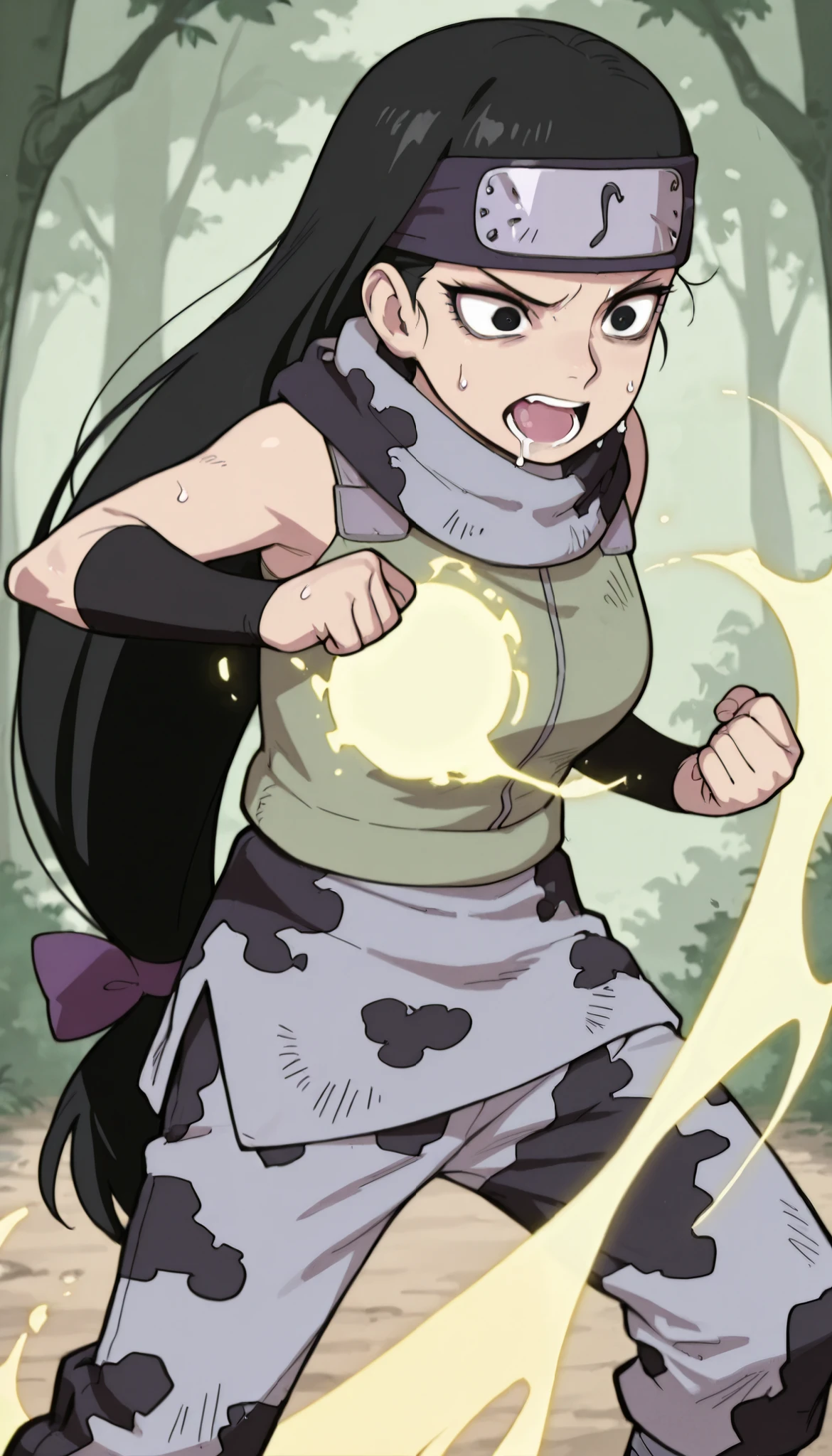 {masterpiece,best quality } { horror_manga_PONY_Lora: night_PONY_Lora }
BREAK
{ Hentamonn_artstyle_LoRA : NSFW }
BREAK
{ kt1, 1girl, black hair, long hair, black eyes, hair bow, forehead protector, vambraces, vest, sleeveless, scarf, camouflage pants, camouflage skirt,} { , fit_body : medium breast }
BREAK
{ Outdoor : night :}
BREAK
{ Spirit capture, energy conversion, dynamic yellow aura glow, yellow glow, yellow glowing body, yellow light emerging from mouth and eyes)),
{ Spirit_exiting_from_mouth : spirit_extraction : extracting_spirit : spirit_aura : spirit absorb into card } { : surprised : sweating : panic eyes : open mouth : tongue : widen eyes : pain pose : : roll eyes : drooling : shock : }