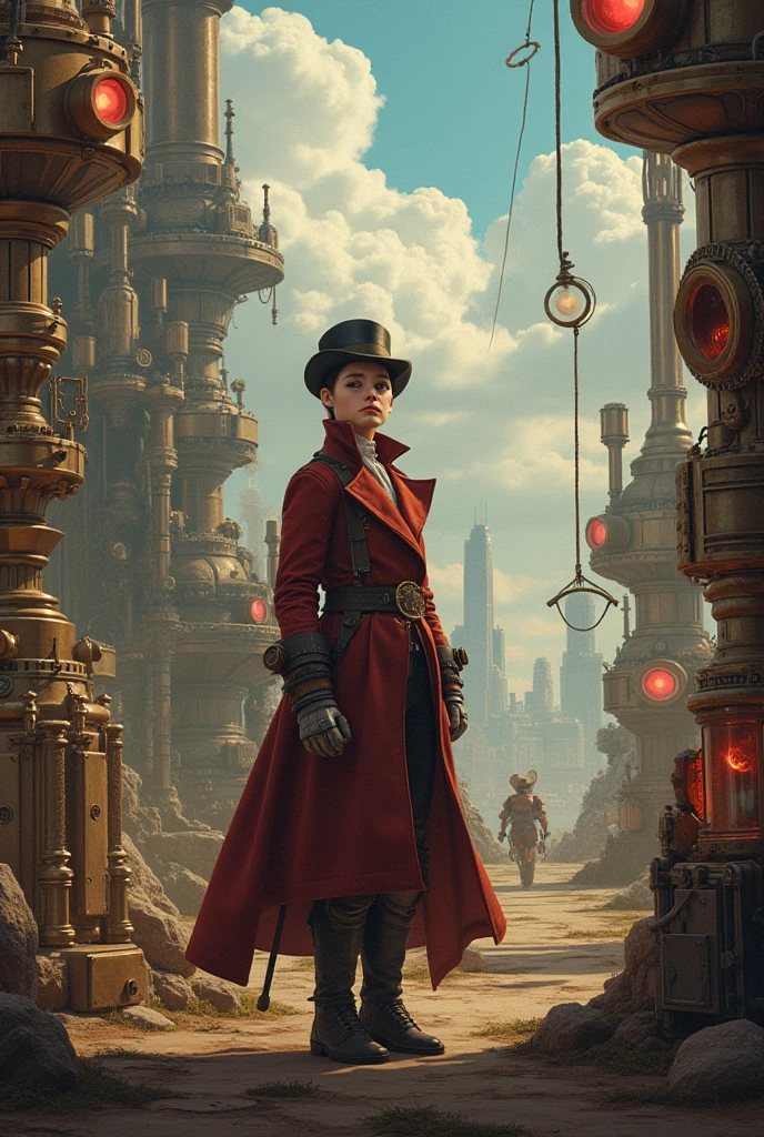 There is a brown board,There are many comments on it, There are posters on the walls, poster on wall, poster on wall, bioshock infinite style, bioshock concept art, displayed on the wall, Steampunk shop, Lots of flags, BioShock Infinite art style, old sign, bioshock is infinite, Signboard, The resonance of Tower of Destiny's art