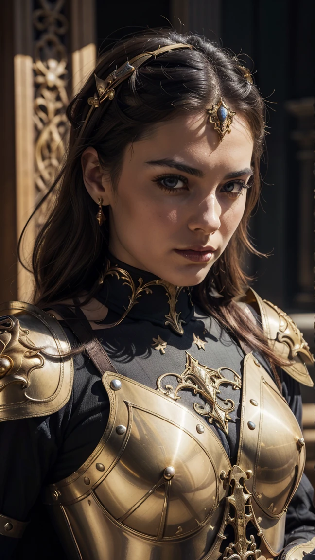 (masterpiece), (extremely intricate:1.3), (realistic), portrait of a girl, the most beautiful in the world, (medieval armor), metal reflections, upper body, outdoors, intense sunlight, far away castle, professional photograph of a stunning woman detailed, sharp focus, dramatic, award winning, cinematic lighting, octane render, unreal engine, volumetrics dtx, (film grain)