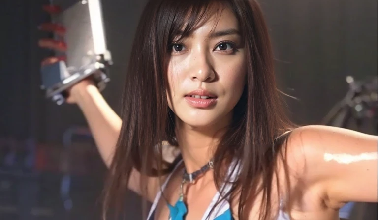 ((top quality, 8K, masterpiece: 1.3)), sensual woman, one girl, (constricted, slender physique: 1.2), dark brown hair, short hair, painted from head to toe, standing, black topless bra, black open clutch shorts, exposure, bed, ultra-detailed face, detailed lips, detailed eyes, detailed breasts, big, double eyelids, racy underwear, pimp-like underwear, bra like a pimp, panties like a pimp, large areola protruding from underwear, wet panties, erotic underwear, sexy, cleavage, pubic hair protruding from underwear, very fine face and skin texture, hammy breasts, lower breasts, hiding breast protrusions with fingers, Brazilian bikini