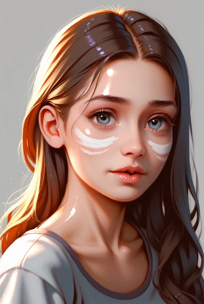 18 year old Mexican girl,(normal eyes 16k),Hair pigtails with bangs, detailed skin with freckles to cheek,small mouth fleshy lips,8k max resolution