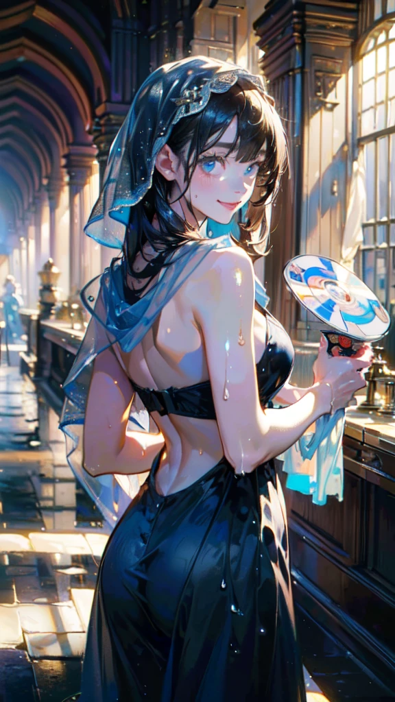 (masterpiece, Highest quality,4K resolution),
(Mysterious close-up shot of a Nixie tube taken from the side),
Her shiny scales reflect the moonlight.,
Deep blue eyes hold the secrets of the deep galaxy,
The water droplets on her skin sparkled like diamonds.,
,Tutututu, China dress,(See through),