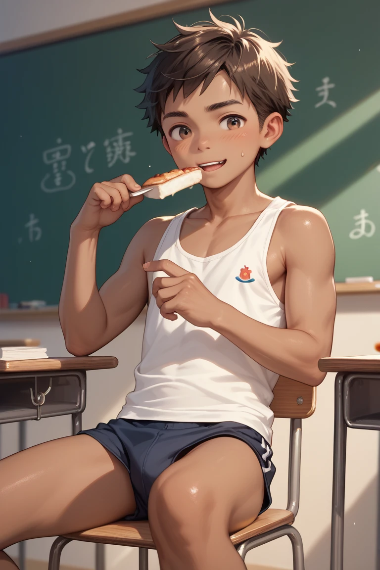 male child、ticklish、Laughing、Squirming the body、The body is being grabbed、smile on face、Elementary school boy、Hands are placed on the body、Cool、twinks