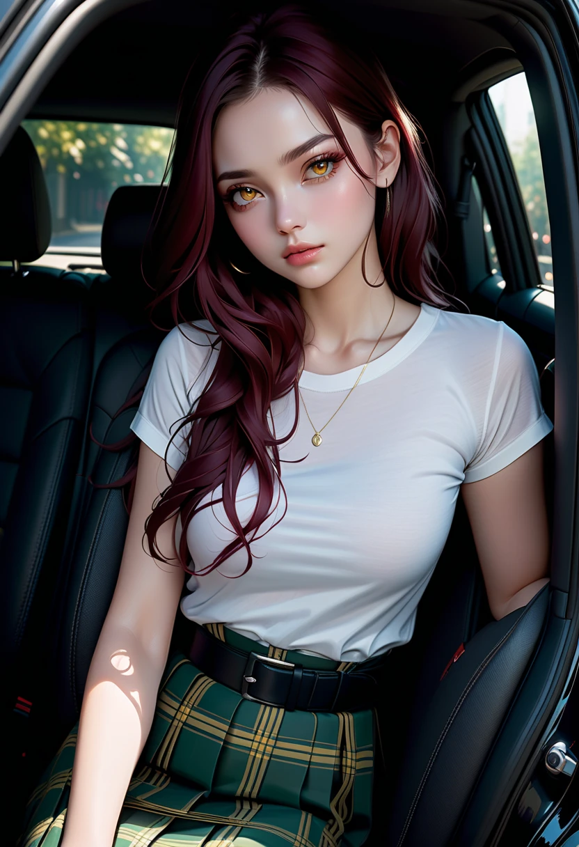 (masterpiece, best quality), 1girl, beautiful face, <lora:helga:1> 1girl, white dress white shirt short sleeves black pantyhose black gloves elbow gloves black scarf, cabbie hat