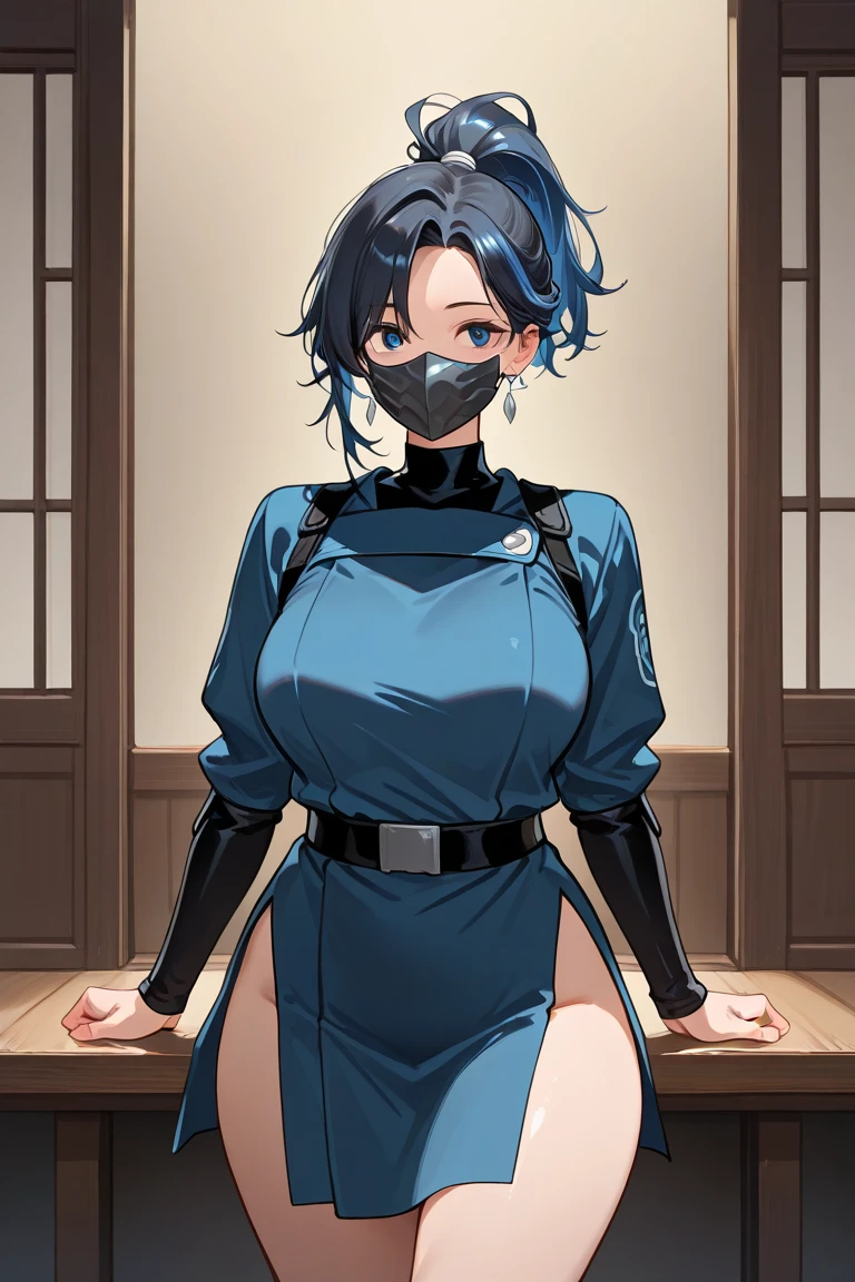 masterpiece, best quality:1.3),1girl,solo,blue suit,blue belt,space ship,((portrait)),(face only)),close up,((interview,Microphone,)),1girl,blue suit,ponytail
mummification,mummified,(middle breasts),belt,leather,bondage,(gagged:1.2),arms behind back, bound arms, tape gag, bondage, gagged,<lora:leather:0.7> <lora:brj-stuff-tape-gag-v1:0.7>