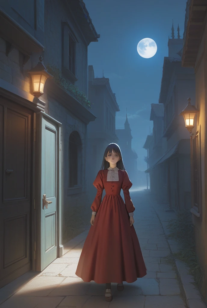A dramatic rainy street scene, a girl in a vibrant red dress dancing under a streetlight, minimalist, cinematic lighting, moody atmosphere, dramatic shadows, cinematic composition, highly detailed, photorealistic, 8k, masterpiece