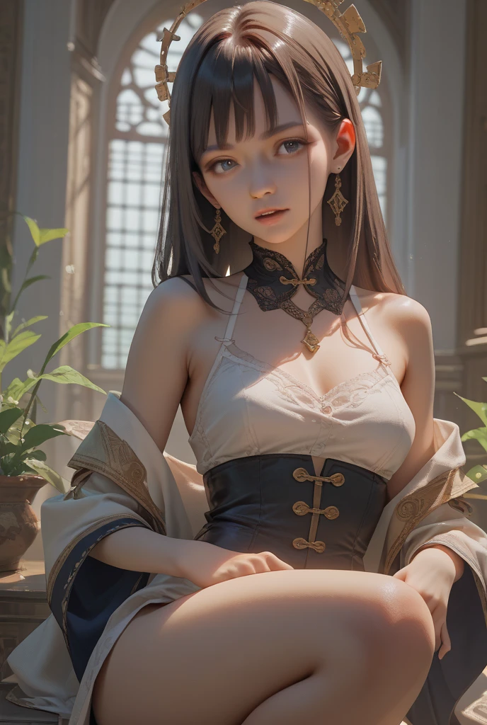 (Best Quality), ((Masterpiece), (Detail: 1.4), 3D, A Beautiful Cyberpunk Woman, HDR (High Dynamic Range), Ray Tracing, NVIDIA RTX, Super-Resolution, Unreal 5, Subsurface Scattering, PBR Textures, Post-Processing, Anisotropic Filtering, Depth of Field, Maximum Sharpness and Clarity, Multi-layer Textures, Albedo and Highlight Maps, Surface Shading, Accurate simulation of light-material interactions, perfect proportions, Octane Render, two-color light, large aperture, low ISO, white balance, rule of thirds, 8K RAW, landing on all fours