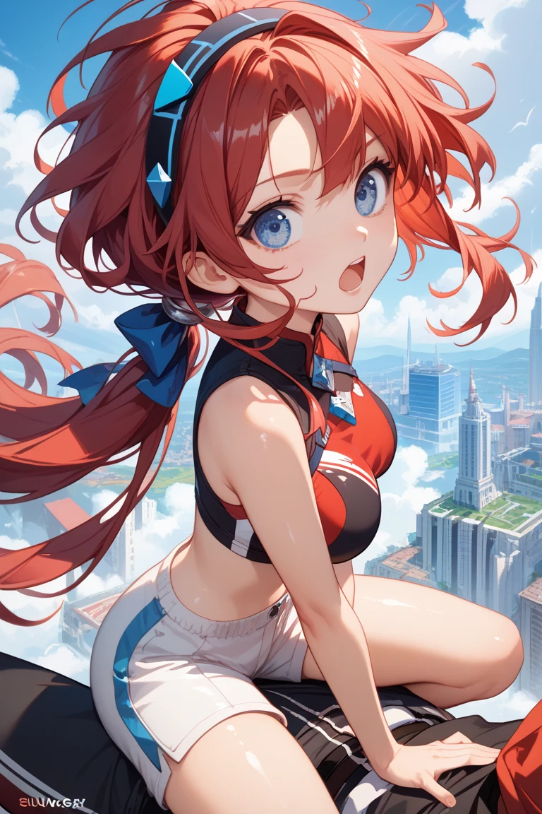 Giantess appears from underwater in front of a giant cruise ship, the cruise ship looks very small in front of her because it is giant, she is ?????, she has red hair and white skin, she has small breasts but very sexy legs and her body is very curvy. Goddess, Attack, giant, cruise ship, ?????, sexy, hot, ocean, in middle of the ocean, without buildings, High quality, Red hair, hottest, tall girl, sexy legs, monster girl, cruise ship, giant cruise, attacking, evil, mad