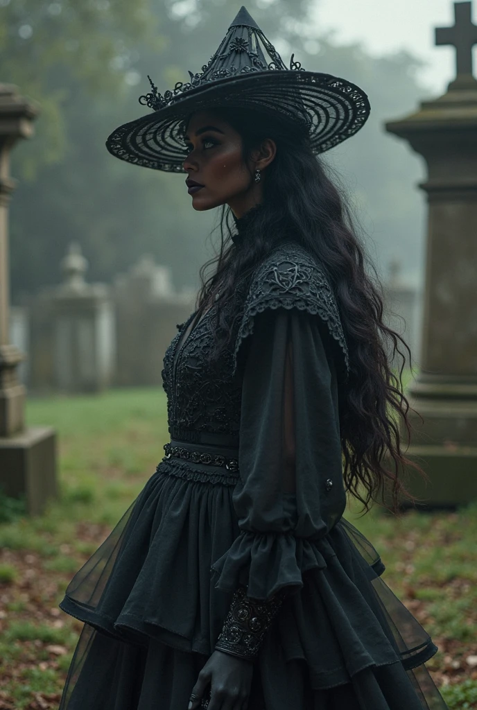 <lora:Suranne_Jones:1> masterpiece, best quality, detailed face, a mature s1873j, 1girl, solo, witch costume , pagoda , dusk