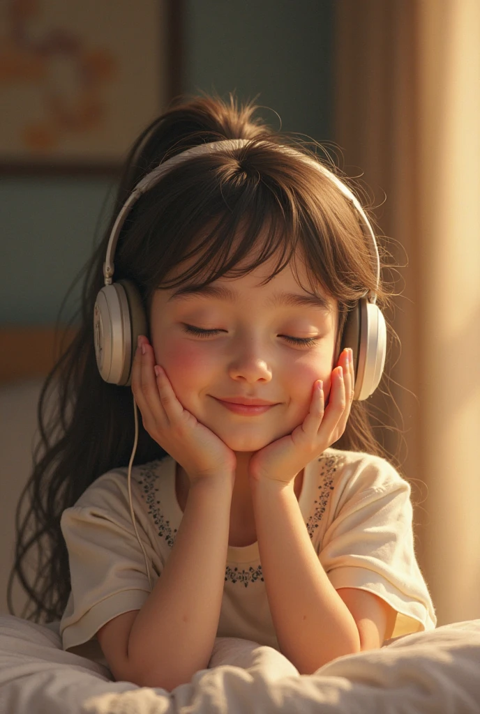 GIRL BLONDE CHILD with long hair wearing a white sweater and black ear warmers, sleepy, wearing cute black scarf, sick with a cold, cold, , a cold, cute bangs, with cute white skin, ears, sleepy face fashion model, sad, twintails white_gloves, cute skin, teeneezing cold nights, cold winter, black ears