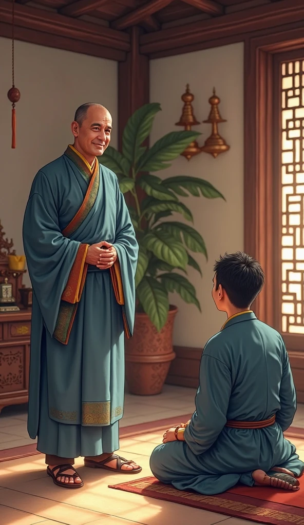 Outside Xuzhou City，mountains surrounding，There is an old monastery，It is called Yuhua Temple。In this monastery，The monks reverently chanted the Buddha，An orphan named Li Feng knelt silently to the side，had his hands folded，Pray religiously。