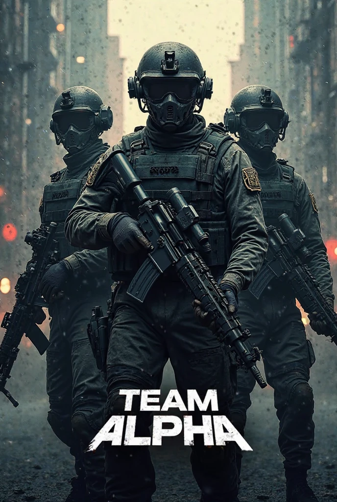 Add something that says Team Alpha with typography according to the ...