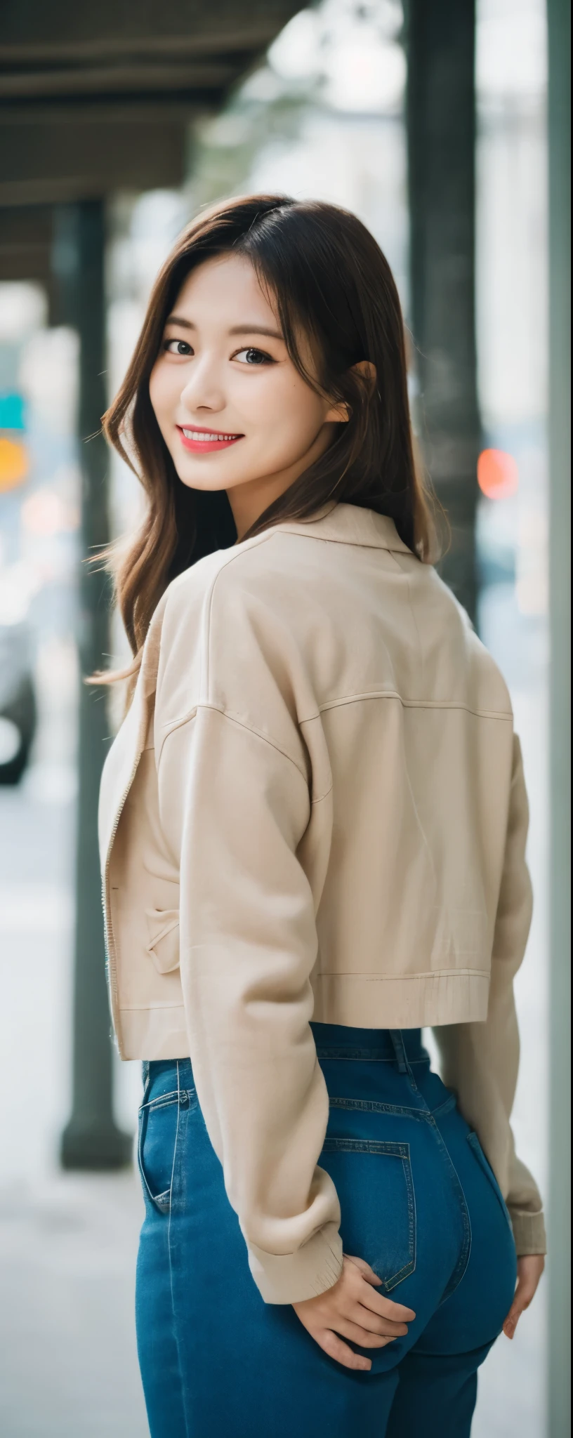 (((32K,very high res, high detailing, highly accurate,Maiden 1:1.5))),Raw photo & realistic atmosphere,beautiful dark blue eyes,Detailed mouth,Glossy lips,Detailed eyebrows,Soft white skin that shines with every detail,,Eyes drawn in detail、Very beautiful eyes with azure eyes,Detailed lips、Very beautiful face,Very well-formed face、Lifelike face,shiny beautiful lips,Beautiful eyebrows,Infinite reality,Best design,(Insanely cute Japan 16-year-old high school girl,,Beautifully shaped breasts,Very cute beautiful girl,Little Girl,Healthy body,Outstanding style:1.5),Best Natural Makeup,Japanese ido,Korean Idols,Young sensual idol,Moist eyes,Dark Beautiful Deep Eyes,Beautiful butt,beauty legs,,camel's foot,:1.3),超A high resolution、,Natural and realistic face,Back lighting,Pure eyes are too cute,(((photorealisim,Photograph the whole body))),,Reality Live Action,(Fashionable earrings,,a necklace,A bracelet,gyuru,Glossy nail art,American Street Winter Fashion,outer,Unique skirt,Leather shoes,Calm and fashionable girl,light brown hair,short-hair,独奏,Lori,little smiling,full body Esbian,Show full-body fashion,Sit up,Show me your leather shoes, Only beauty young cute 15 year old girl,15-year-old girl with beauty and charisma,Teenage fashion magazine shoot,K-POP hobbyist,Fashion that seems to be in Koreatown,Revealing clothing:1.7),Shin-Okubo's Koreatown