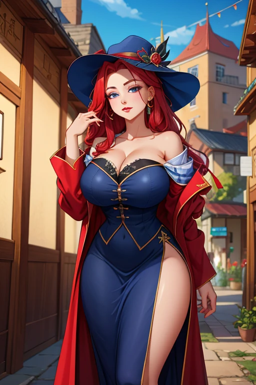 Rangiku Matsumoto con sombrero de vaquero y sujetador posando para una foto, amoranto, better known as amoranto, young beautiful amoranto, hermosa bruja vaquera, vaquera, amoranto as a super villain, vaquera, western vaquera, borracho vaquero pelirrojo pelo largo, 🐎🍑, Abigail de Stardew Valley, escote