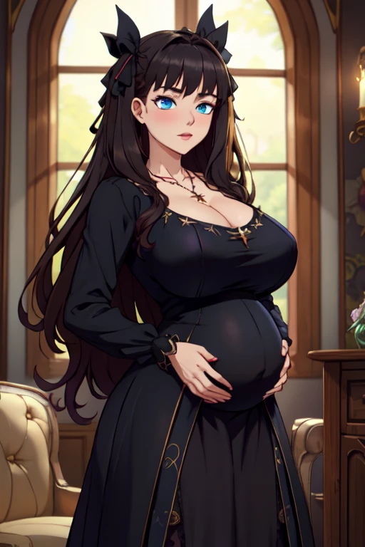 ((anime artstyle)),(Masterpiece),(Best Quality), (Super Detail),((Very Delicate and Beautiful)),Focus on character,Dynamic Angle,Looking at viewer,((Solo)),standing,(((full body))),(((one evil pregnant empress in gorgeous ball gown with voluminous skirt))),detailed face and eyes,((heavily pregnant)),((clenched teeth,blush)),embarrassed,jewel-like eyes,((Very Long voluminous Hair)),gorgeous embroidery and lace,See-through,ornate ruffles,luxury hair ornament,luxury and evil tiara with jewels,(gigantic breasts,Long breasts),full body,(((evil and dark atmosphere))),full body,heavily pregnant,(inside of prison),jeweled ball gown,((gorgeous ball gown with voluminous skirt))