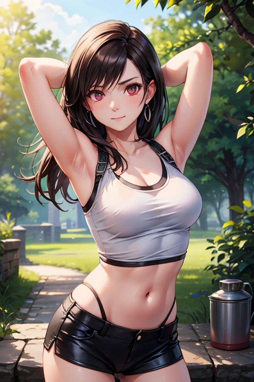 ((masterpiece)), ((best quality)), (ultra-detailed), ((kawaii)), cute, (lovely), ((sexy)), (ero), ((extremely detailed)), 4K, (8K), best quality, (beautiful), anime style, upper body, face in profile, running, full body focus, forest, morning, a cute girl, 1girl, solo, sports bra, beautiful light brown hair, beautiful purple eyes, ((beautiful eyes)), white-skinned, ponytail, transparent hair, translucent hair, large breast, wearing underpants, glasses, cool, blush, wind effect, shiny-glistening, gleaming
