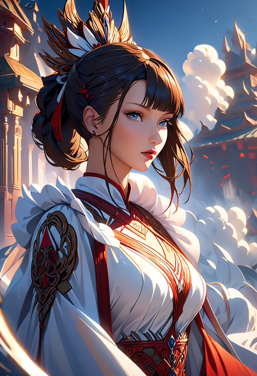 masterpiece,best quality,1girl, black_hair, breasts, china_dress, chinese_clothes, dress, hair_ornament,cowboy shot,dynamic pose, dynamic angle, <lora:songyan:0.8> ,