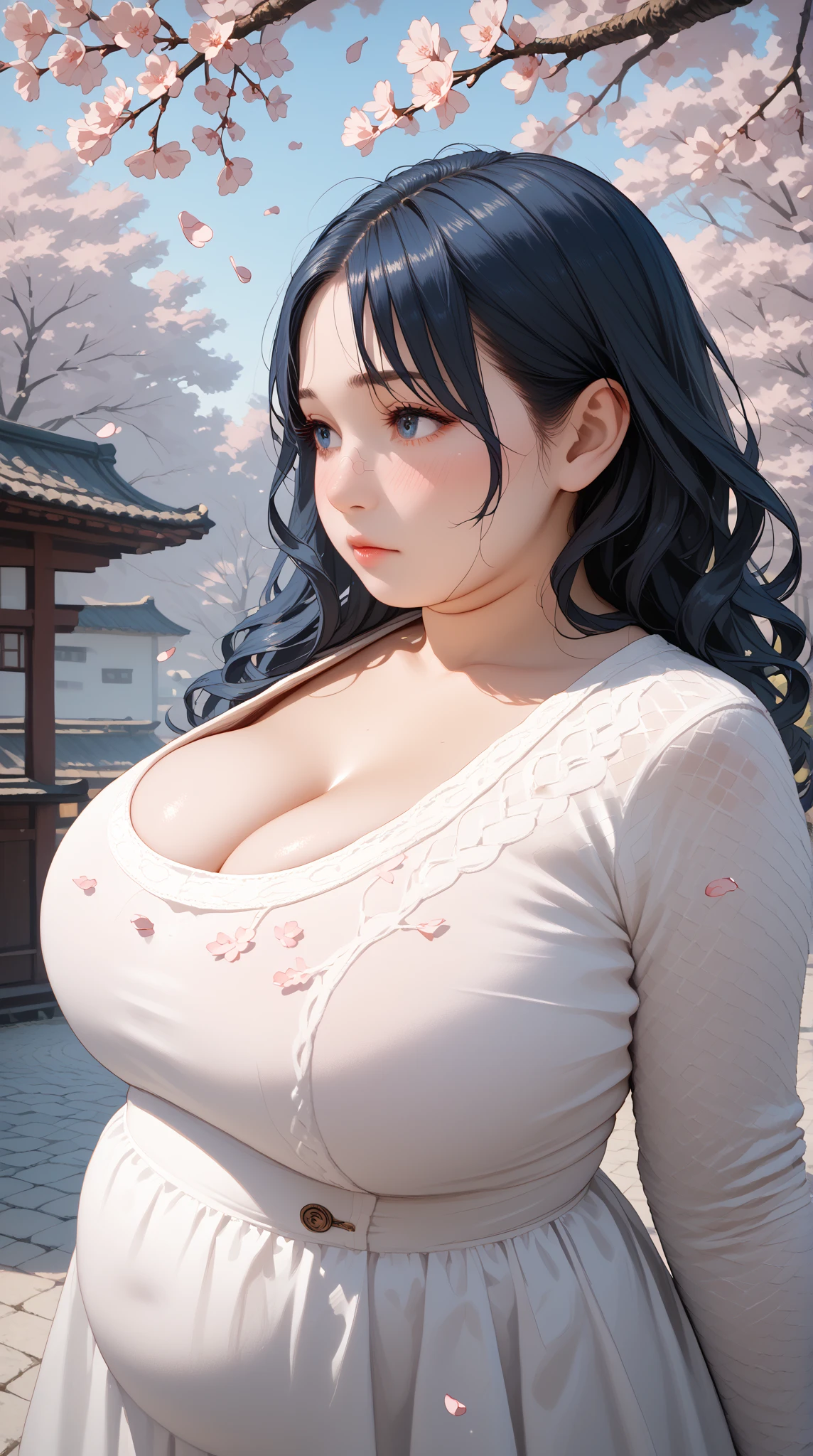 (((masterpiece, best quality))), (((superior quality))), cute girl, ((extremely detailed girl)), (huge breasts), (yukata), (bare shoulders), strapless top, slight smile