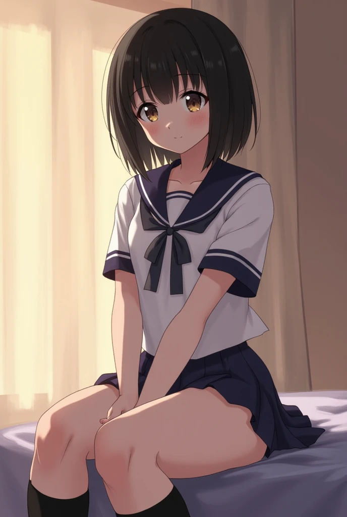 Absurd resolution, high resolution, (masterpiece: 1.4), super detailed, (((detailed face, detailed expression)), two girls, girl and girl, friends, best friends, classmates, relaxing, ponytail, bob, sitting on bed, sitting on the floor, two people conversing, background in room, friends, best friend, home, 1K, small room, curtains, bed, TV, desk, room wear, kyoto animation, The atmosphere of Kyoto Animation, (tearful)
