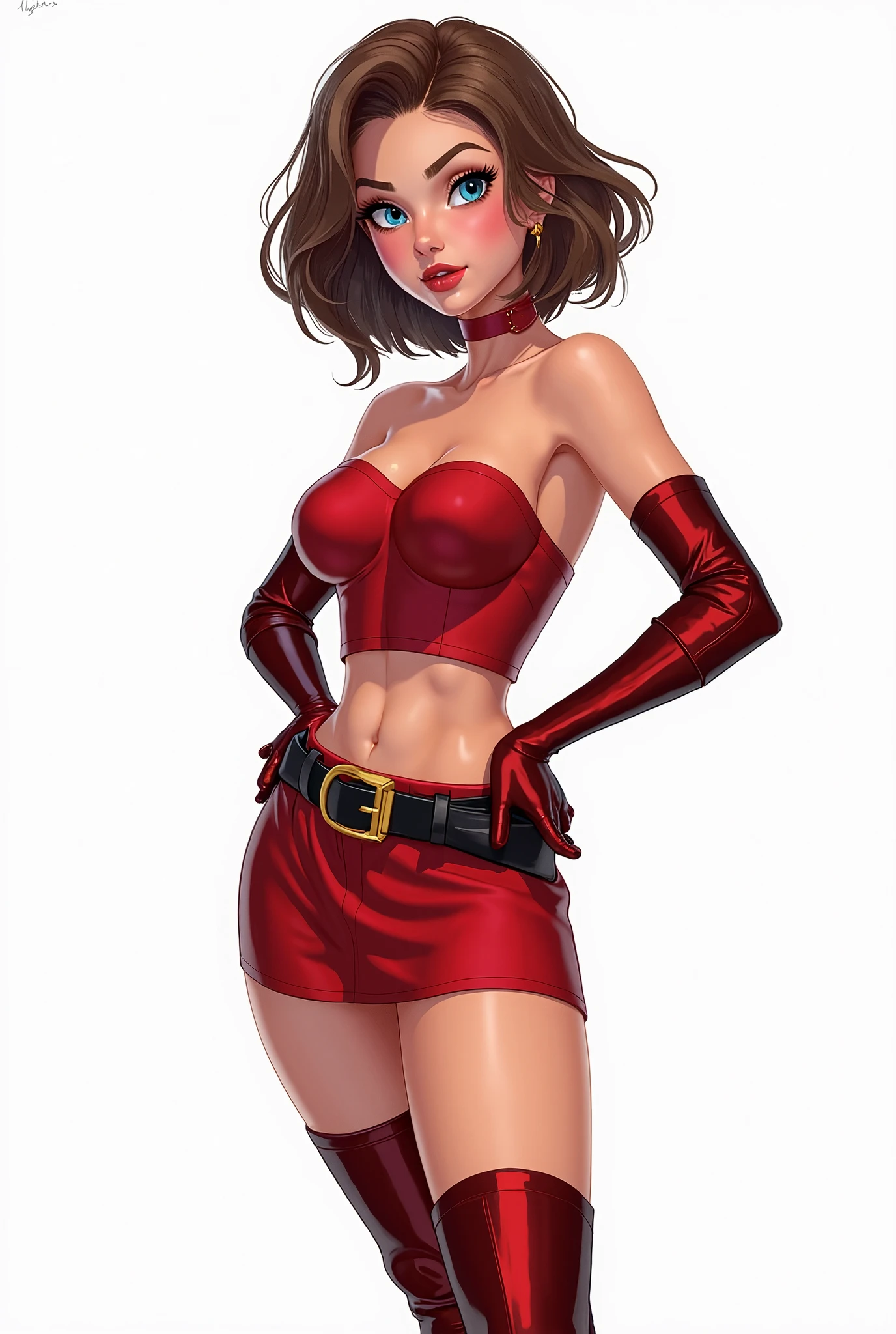 <lora:Sett_Roulette:0.4>,roulette,1girl,solo,brown hair,hair bun BREAK [SEP],
red dress,tattoo,sunglasses BREAK [SEP],
(deep plunging neckline, bare shoulders, revealed cleavage,exposed medium breasts,navel,colarbone,covered nipples:1.2) BREAK [SEP],
(ambient lighting:1.1),(ultra realistic,32k,RAW photo:1.1),(high detailed skin:1.1),8k uhd,dslr BREAK [SEP],
high quality,film grain,(shiny glossy translucent clothing:1.1) BREAK [SEP],
full shot,looking at viewer seductively,flirty smile,naughty face,simple background,(insanely detailed,best quality,masterpiece,photorealistic:1.3),