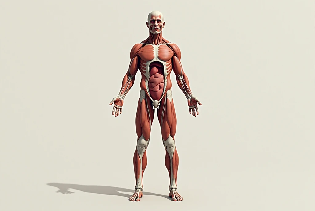 Muscular man alone in boxers with his reproductive system marked