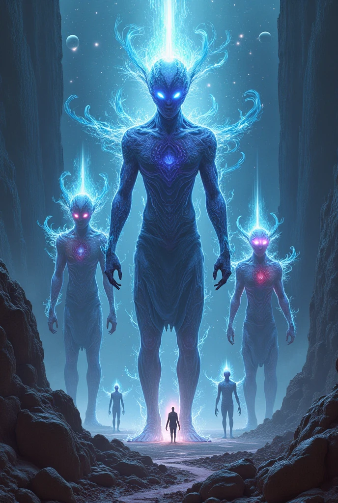 portrait, sentient beings of pure plasma, communicating through electromagnetic pulses, dancing on a dusty alien world.
RAW photo, realistic texture, extremely detailed, absurdres, sharp focus, volumetric lighting,