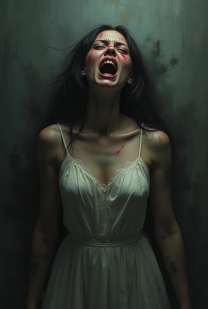 Bloody Japanese zombie female vocalist、tits