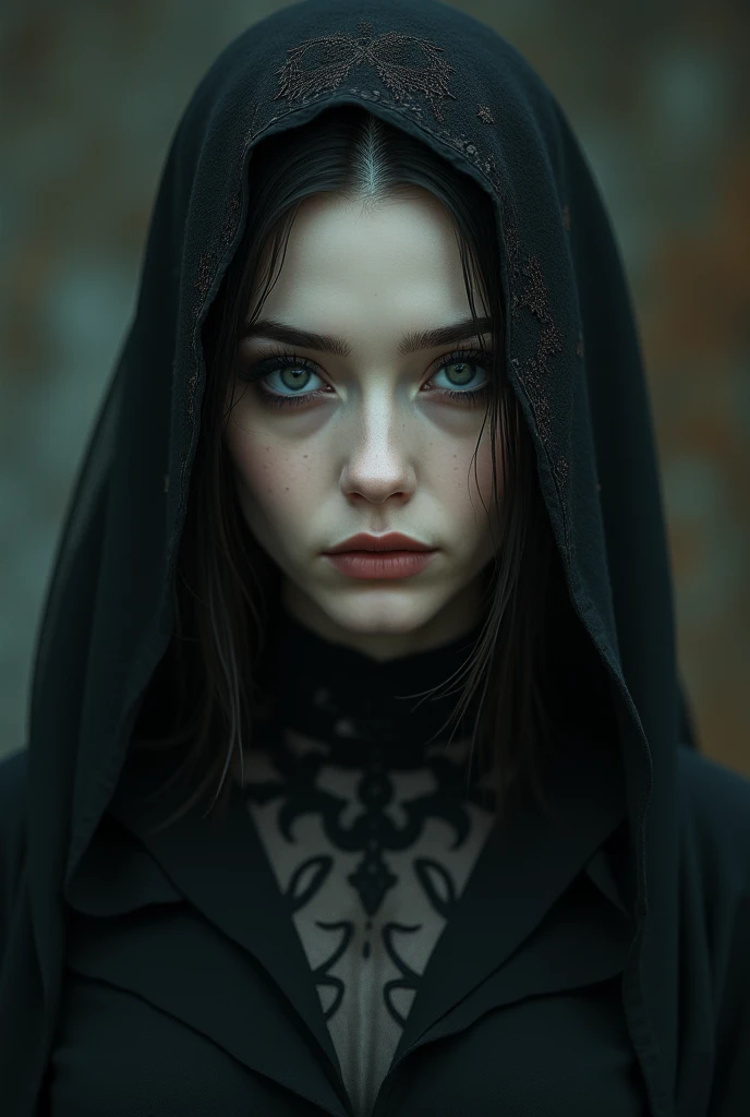 a woman with one eye