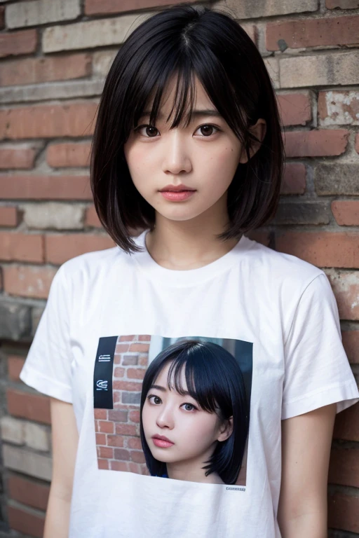 Keith Haring colorful style, Simple Line Initialism,Abstract art,(((The most beautiful girl of all time))), Sweet face. Lips in love, colorful hearts, stylish design, 夏のオシャレなTシャツ, 黒い瞳, walking, Paris